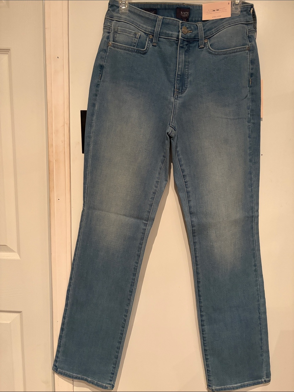 NYDJ Classic Light Wash Straight-Leg Jeans
